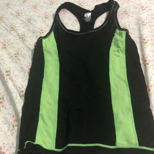 Black and Green Fitness Tank